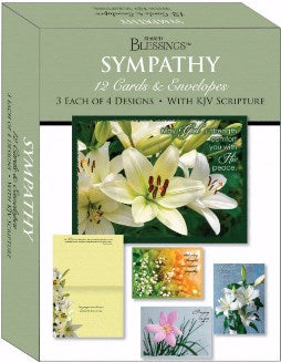 Card-Boxed-Shared Blessings-Sympathy Lilies (Box Of 12)