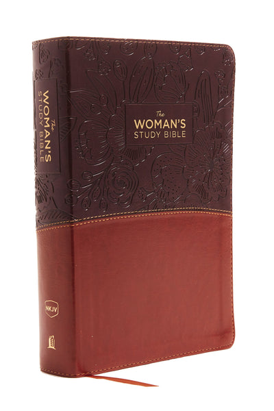 NKJV Woman's Study Bible: Full Color Edition - Receiving God's Truth for Balance, Hope, and Transformation (Brown/Burgundy Leathersoft)