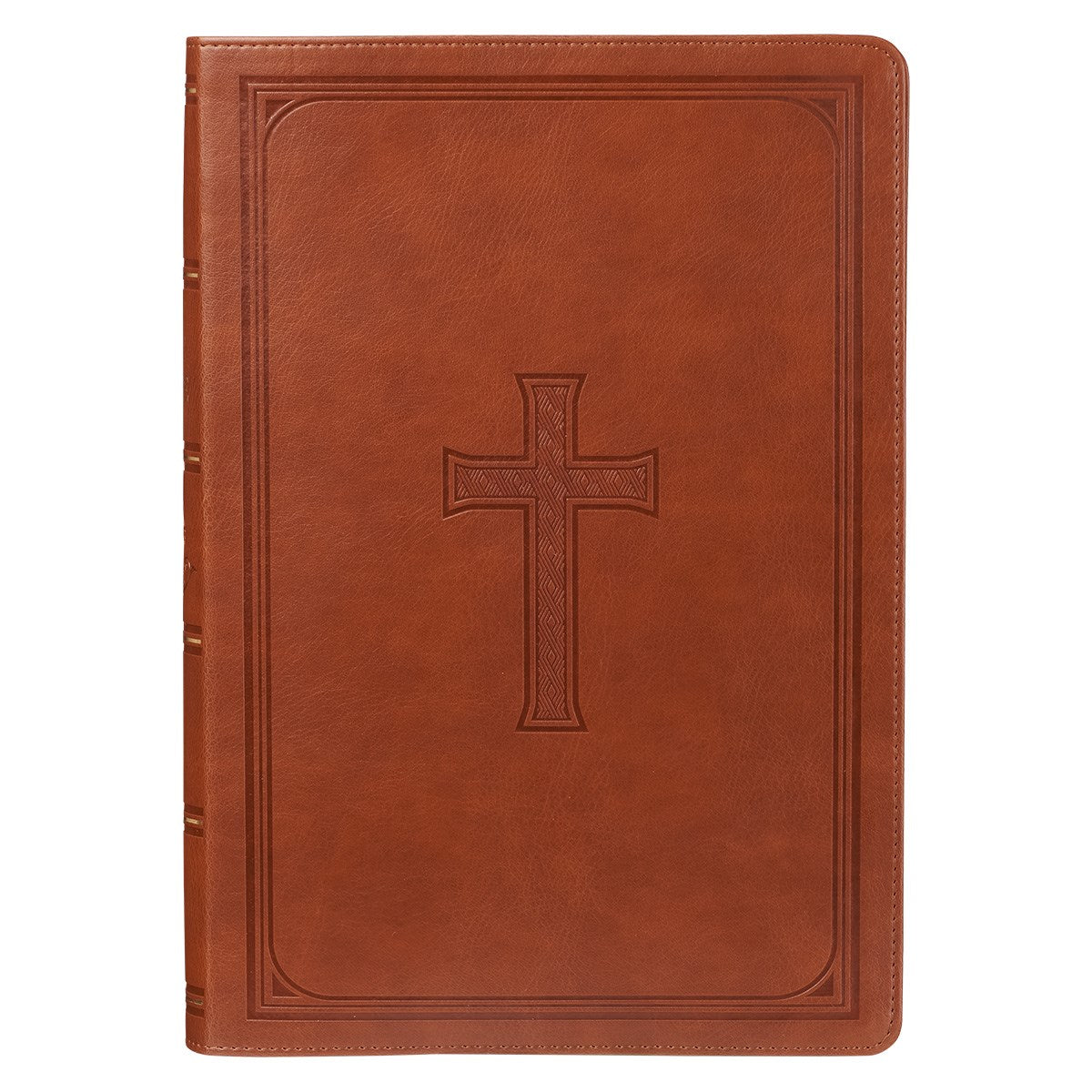 KJV Super Giant Print Bible-Tan Faux Leather