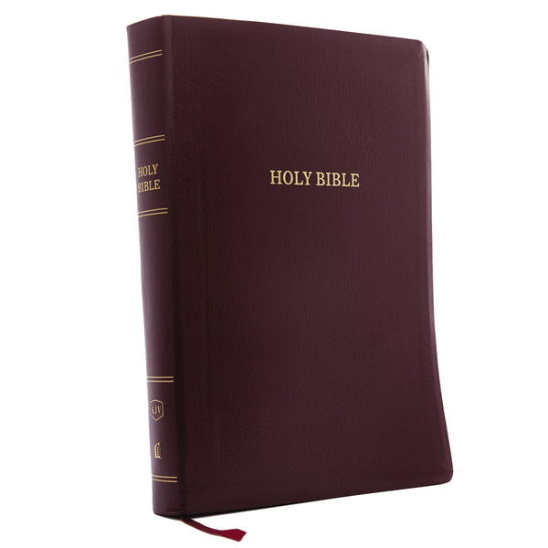 KJV Super Giant Print Reference Bible (Comfort Print)-Burgundy Leatherflex