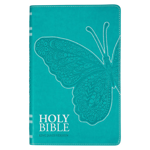 KJV Gift Edition Bible-Teal Faux Leather