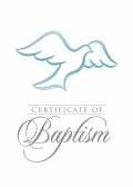 Certificate-Baptism-Folded w/Envelope & Blue Foil Embossing (5" x 7") (Pack Of 6)