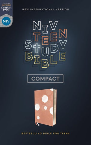 NIV Teen Study Bible/Compact (Comfort Print)-Peach Leathersoft