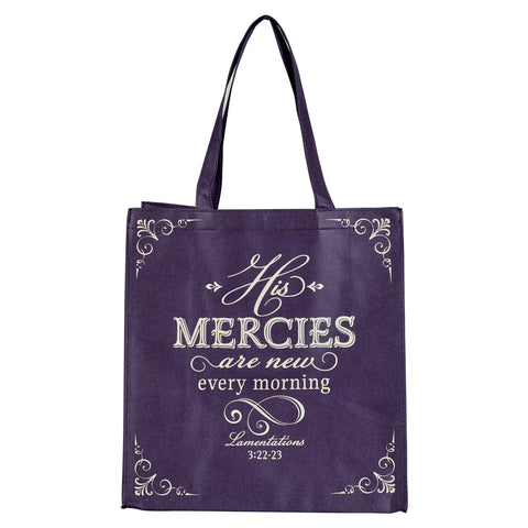 Tote Bag-His Mercies Are New-Purple