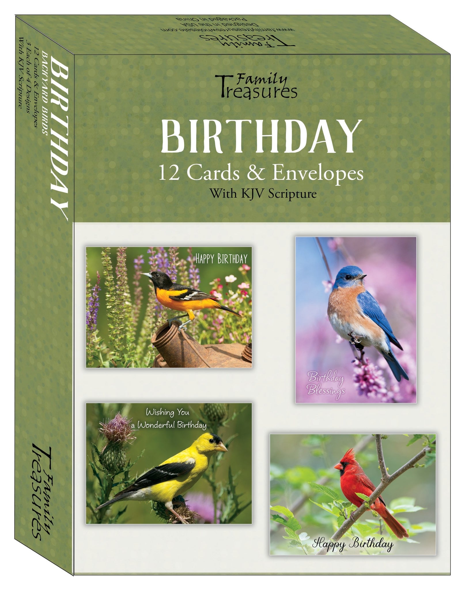 Card-Boxed-Birthday-Backyard Birds (Box Of 12)