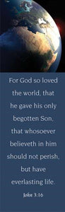 Bookmark-For God So Loved The World (John 3:16 KJV)-Globe (Pack Of 25)