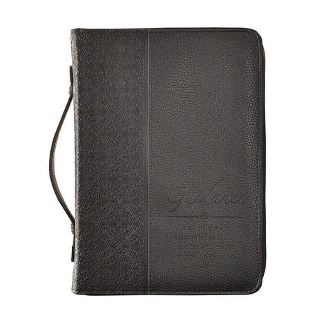 Bible Cover-Classic Luxleather-Guidance-Black-LRG