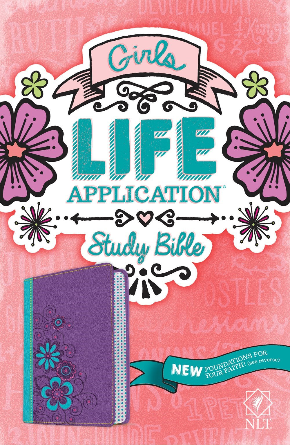 NLT Girls Life Application Study Bible - Green/Purple TuTone | Life Application Notes, Fun Sections, Tween Discipleship