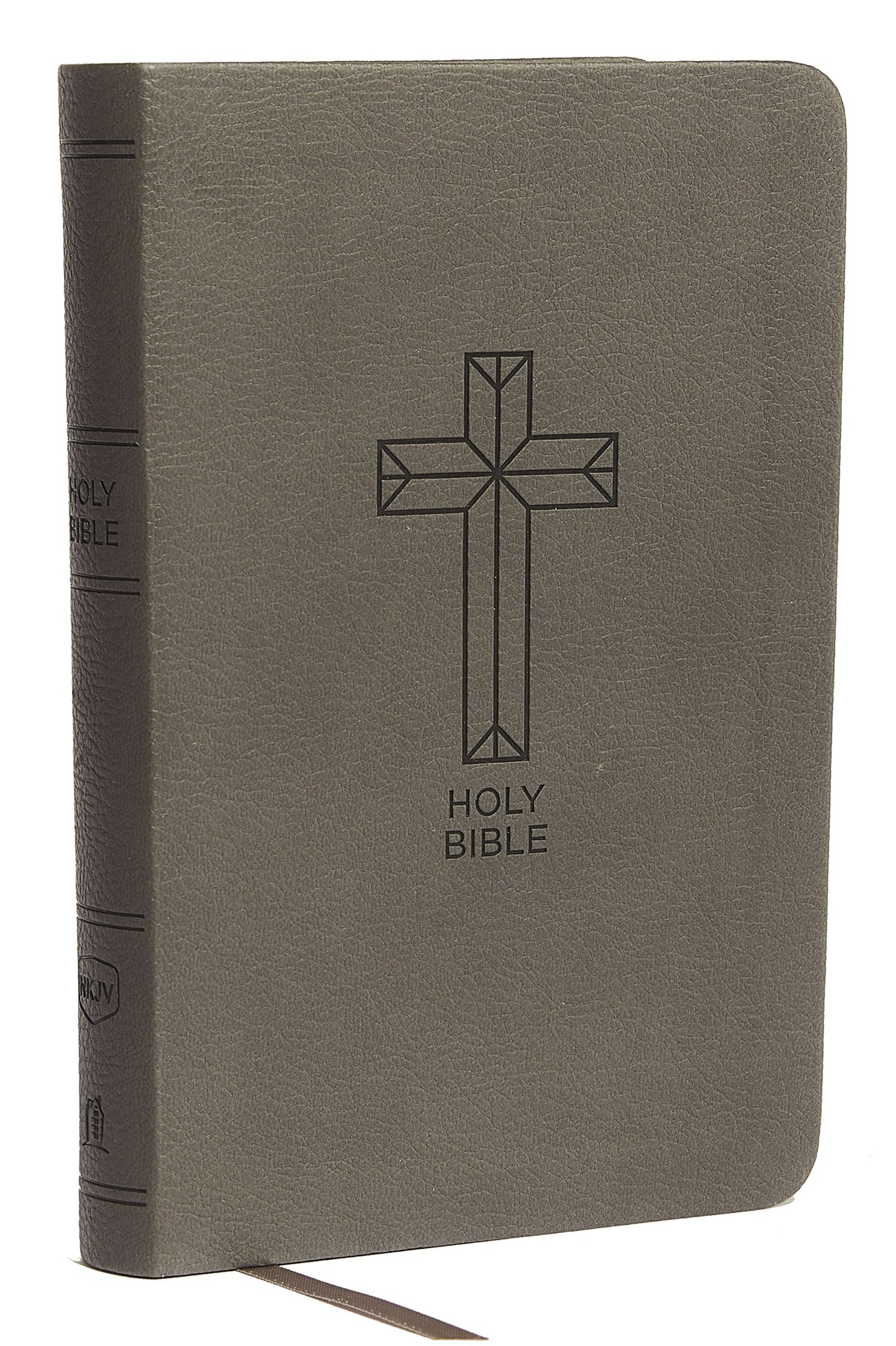 NKJV Thinline Bible/Compact (Comfort Print)-Charcoal Leathersoft