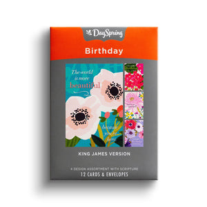 Card-Boxed-Birthday-Close Up Floral (Box Of 12)