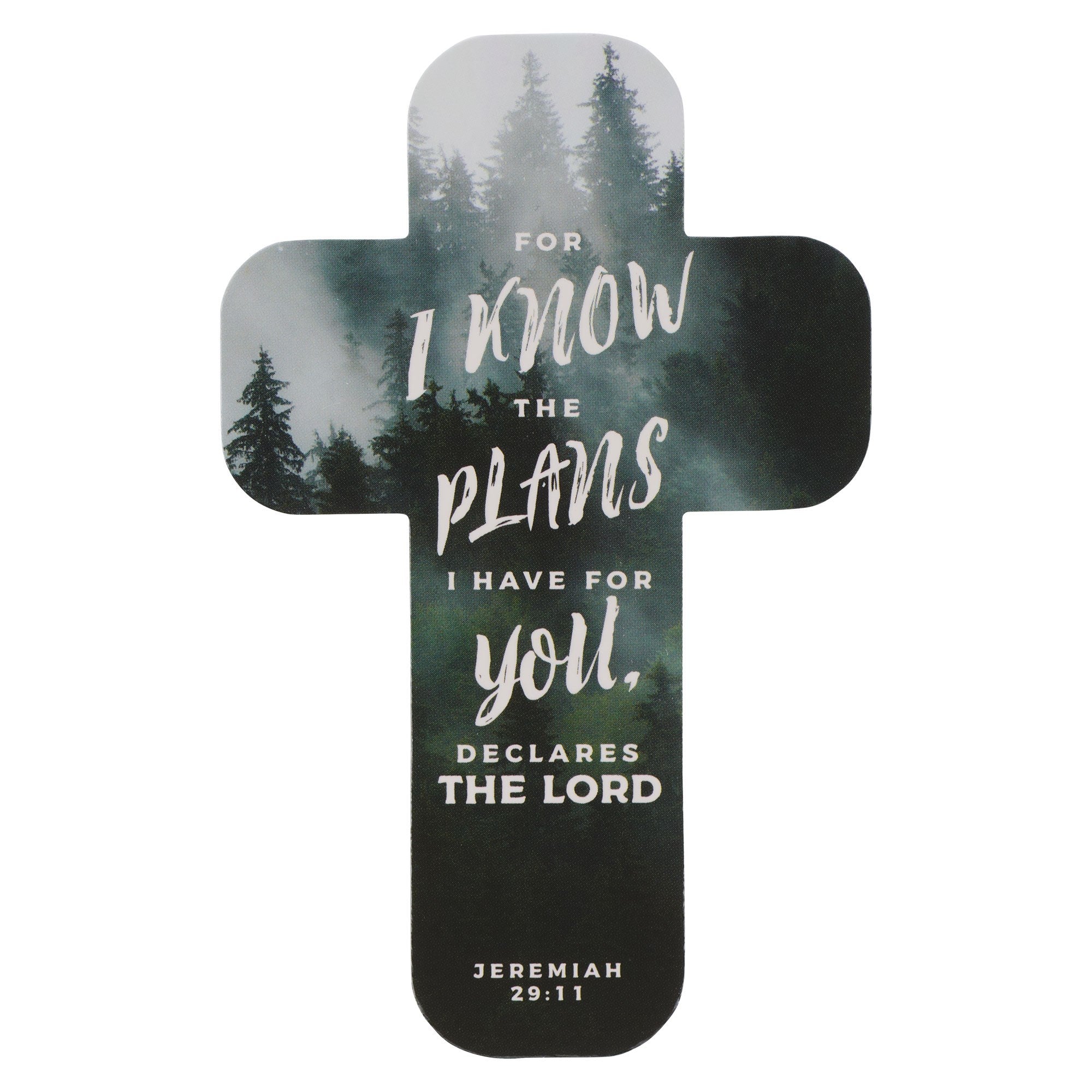 Bookmark-Cross-Forest I Know the Plans Jer. 29:11 (Pack Of 12)