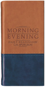 Morning and Evening - Tan/Blue Imitation Leather: Daily Readings by Charles Spurgeon