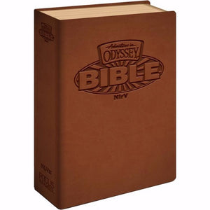 NIrV Adventures in Odyssey Bible (Brown Italian Leatherette): Fun and Engaging Exploration of God's Word with Devotionals, Trivia, and Comic Illustrations