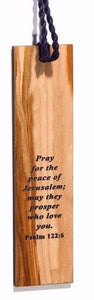 Bookmark-Pray For The Peace Of Jerusalem-Olivewood