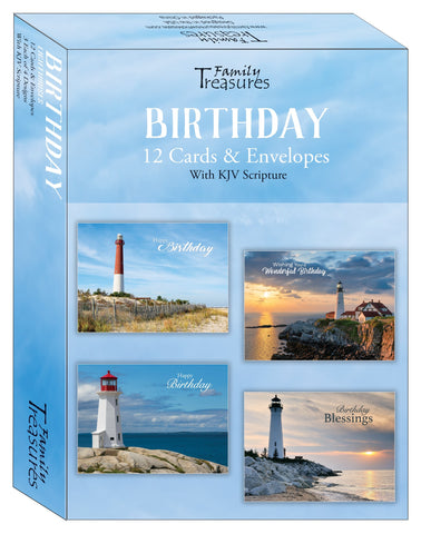 Card-Boxed-Birthday-Lighthouses (Box Of 12)