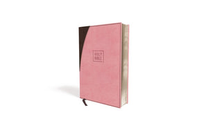 NIV Premium Gift Bible (Comfort Print)-Pink/Chocolate Leathersoft Indexed